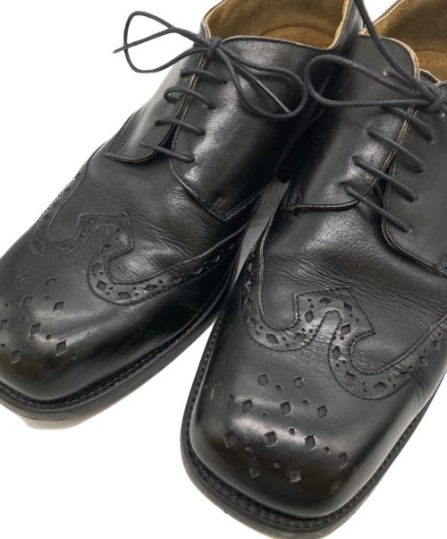 TIVERTON & CO.（ティヴァートン・アンド・カンパニー）TIVERTON & CO. (ティヴァートン・アンド・カンパニー) ウィングチップシューズ ブラック サイズ:26㎝の古着・服飾アイテム