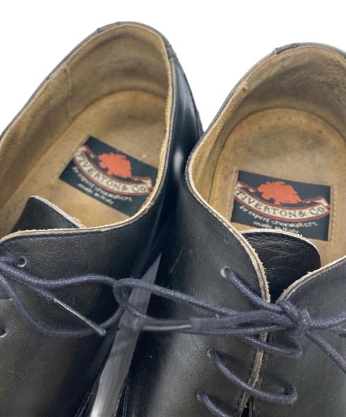 TIVERTON & CO.（ティヴァートン・アンド・カンパニー）TIVERTON & CO. (ティヴァートン・アンド・カンパニー) ウィングチップシューズ ブラック サイズ:26㎝の古着・服飾アイテム