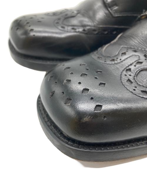 TIVERTON & CO.（ティヴァートン・アンド・カンパニー）TIVERTON & CO. (ティヴァートン・アンド・カンパニー) ウィングチップシューズ ブラック サイズ:26㎝の古着・服飾アイテム
