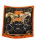 HERMES (エルメス) スカーフ ブラック×オレンジ：35000円