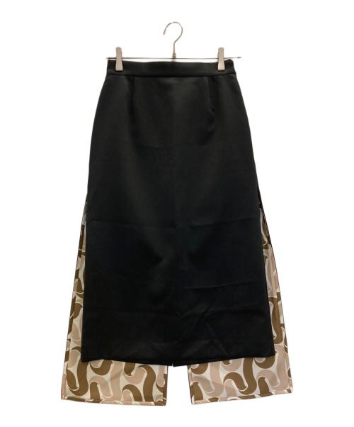 ADORE（アドーア）ADORE (アドーア) ボンディングサテンスカート ブラック サイズ:36の古着・服飾アイテム