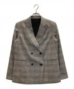 K.T KIYOKO TAKASEケーティー キヨコタカセ）の古着「グレンチェックダブルジャケット」｜ベージュ