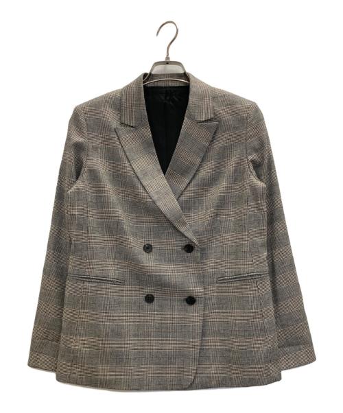 K.T KIYOKO TAKASE（ケーティー キヨコタカセ）K.T KIYOKO TAKASE (ケーティー キヨコタカセ) グレンチェックダブルジャケット ベージュ サイズ:5の古着・服飾アイテム