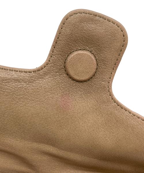 HUNTING WORLD（ハンティングワールド）HUNTING WORLD (ハンティングワールド) レザーショルダーバッグ ベージュの古着・服飾アイテム