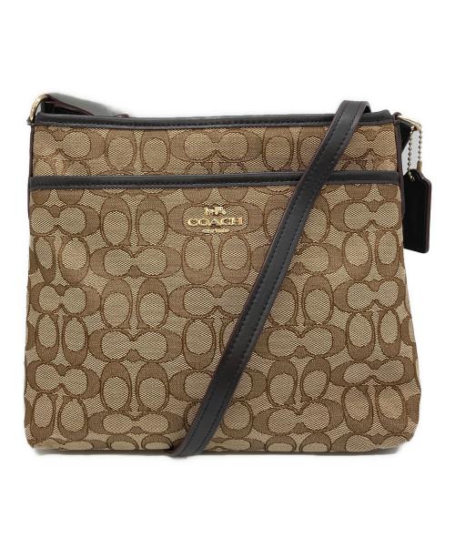 COACH（コーチ）COACH (コーチ) シグネチャーショルダーバッグ ブラウンの古着・服飾アイテム
