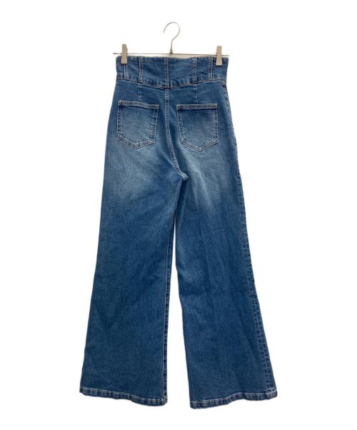 Snidel（スナイデル）Snidel (スナイデル) ハイウエストフレアデニムパンツ ブルー 未使用品の古着・服飾アイテム