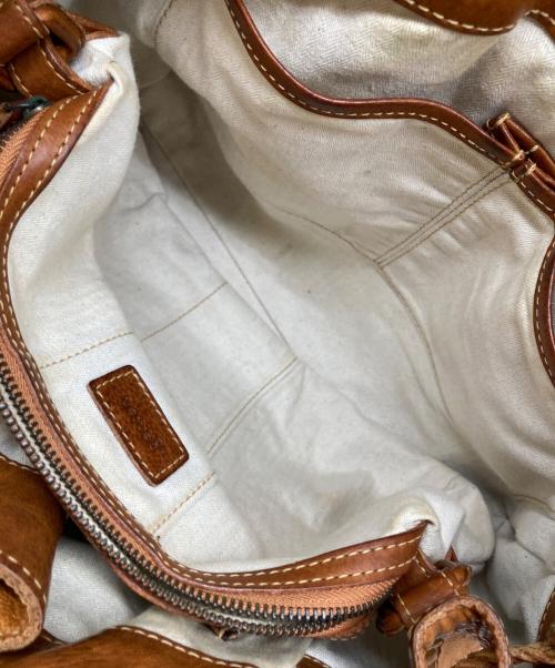 genten（ゲンテン）genten (ゲンテン) レザートートバッグ ブラウンの古着・服飾アイテム