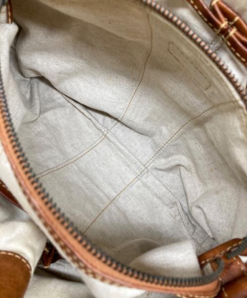 genten（ゲンテン）genten (ゲンテン) レザートートバッグ ブラウンの古着・服飾アイテム