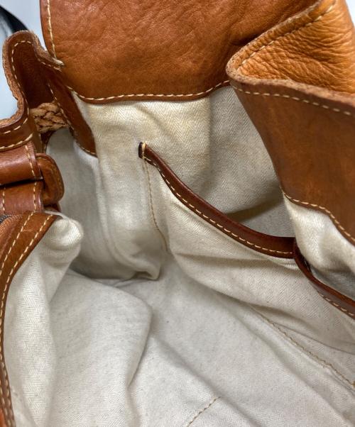 genten（ゲンテン）genten (ゲンテン) レザートートバッグ ブラウンの古着・服飾アイテム