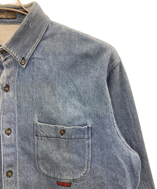 PAPAS（パパス）PAPAS (パパス) B.D.ツイルインディゴシャツ ブルー サイズ:SIZE 50の古着・服飾アイテム