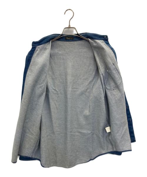 PAPAS（パパス）PAPAS (パパス) B.D.ツイルインディゴシャツ ブルー サイズ:SIZE 50の古着・服飾アイテム