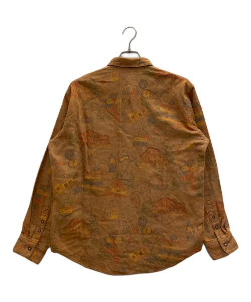 PAPAS（パパス）PAPAS (パパス) B.D. yak wool shirts ブラウン サイズ:48の古着・服飾アイテム