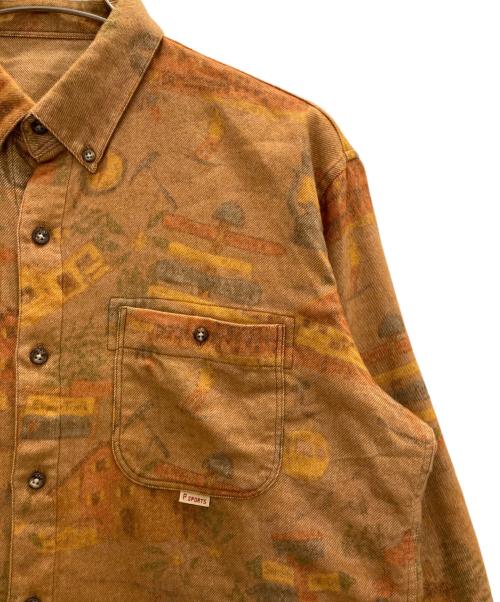 PAPAS（パパス）PAPAS (パパス) B.D. yak wool shirts ブラウン サイズ:48の古着・服飾アイテム