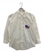 PAPASパパス）の古着「ツーリングベアポケットシャツ」｜ホワイト