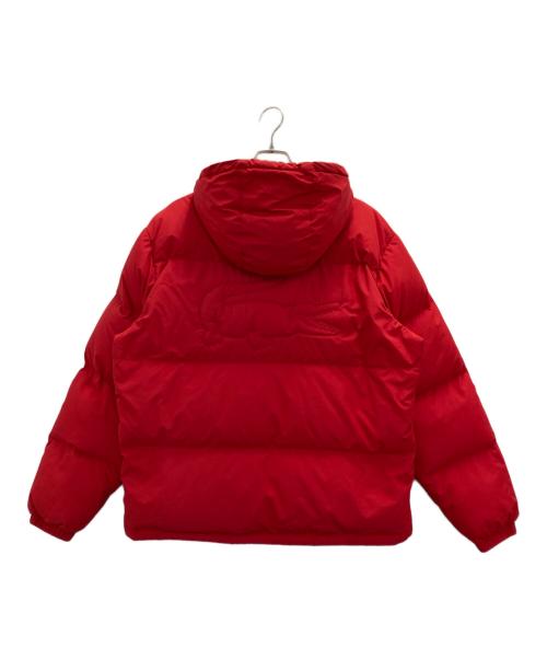 LACOSTE（ラコステ）LACOSTE (ラコステ) バックステッチショートダウンジャケット レッド サイズ:Ｍの古着・服飾アイテム