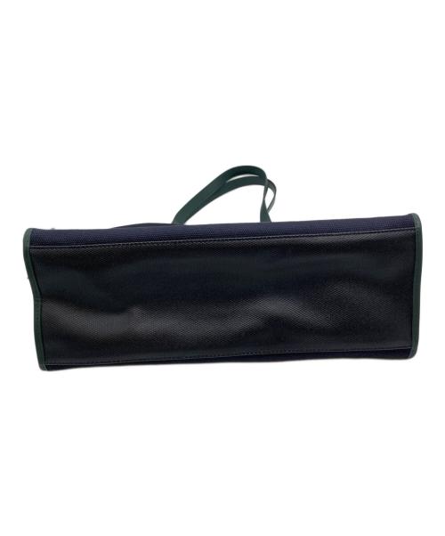 LACOSTE（ラコステ）LACOSTE (ラコステ) ヘリテージキャンバス テニススタイルトートバッグ ネイビーの古着・服飾アイテム