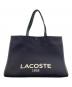 LACOSTE（ラコステ）の古着「ヘリテージキャンバス テニススタイルトートバッグ」｜ネイビー