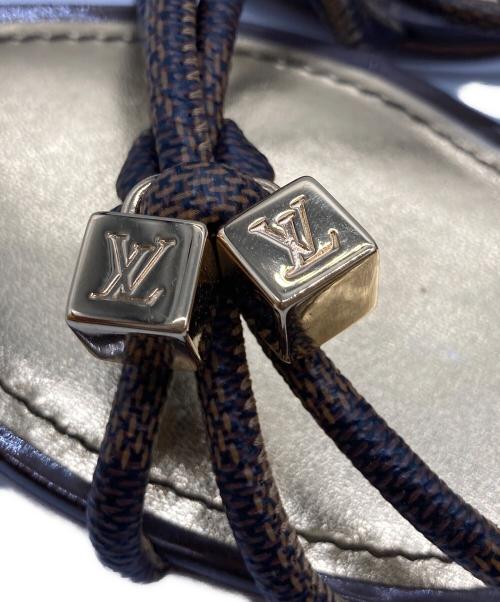 LOUIS VUITTON（ルイ ヴィトン）LOUIS VUITTON (ルイ ヴィトン) ウェッジソールサンダル ブラウン サイズ:37の古着・服飾アイテム