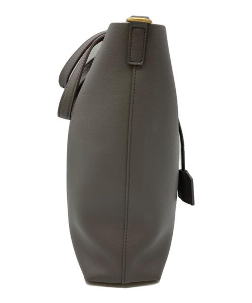 Saint Laurent Paris（サンローランパリ）Saint Laurent Paris (サンローランパリ) レザートートバッグ グレーの古着・服飾アイテム