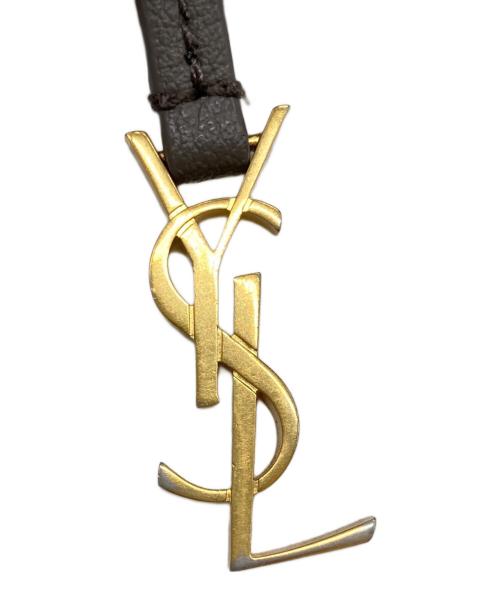 Saint Laurent Paris（サンローランパリ）Saint Laurent Paris (サンローランパリ) レザートートバッグ グレーの古着・服飾アイテム