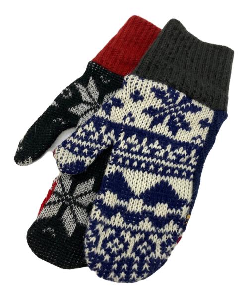 GOOD DESIGN SHOP COMME des GARCONS（グッドデザインショップ コムデギャルソン）GOOD DESIGN SHOP COMME des GARCONS (グッドデザインショップ コムデギャルソン) 多色ニットミトン マルチカラー サイズ:Ｍの古着・服飾アイテム