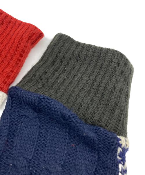 GOOD DESIGN SHOP COMME des GARCONS（グッドデザインショップ コムデギャルソン）GOOD DESIGN SHOP COMME des GARCONS (グッドデザインショップ コムデギャルソン) 多色ニットミトン マルチカラー サイズ:Ｍの古着・服飾アイテム