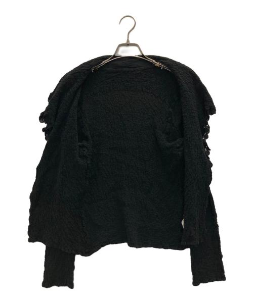 me ISSEY MIYAKE（ミーイッセイ ミヤケ）me ISSEY MIYAKE (ミーイッセイ ミヤケ) トッパーカリフラワーカーディガン ブラック サイズ:表記なしの古着・服飾アイテム