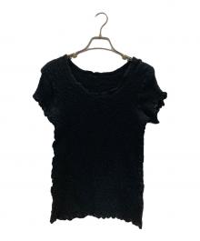 me ISSEY MIYAKE（ミーイッセイ ミヤケ）の古着「プリーツカットソー」｜ブラック