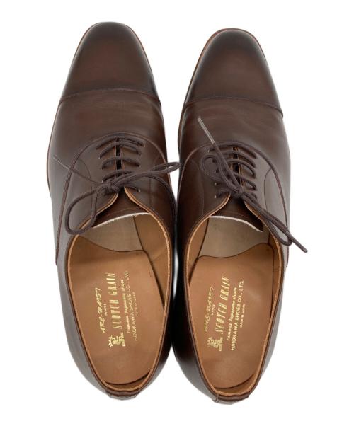 SCOTCH GRAIN（スコッチグレイン）SCOTCH GRAIN (スコッチグレイン) ストレートチップシューズ ブラウン サイズ:25㎝の古着・服飾アイテム