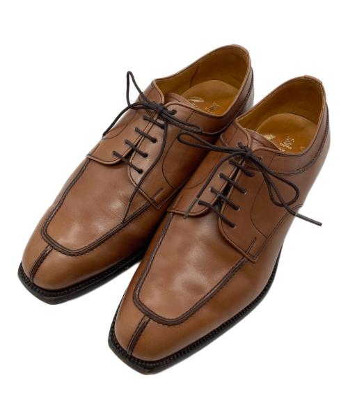 SCOTCH GRAIN（スコッチグレイン）SCOTCH GRAIN (スコッチグレイン) Uチップレザーシューズ ブラウン サイズ:25㎝の古着・服飾アイテム