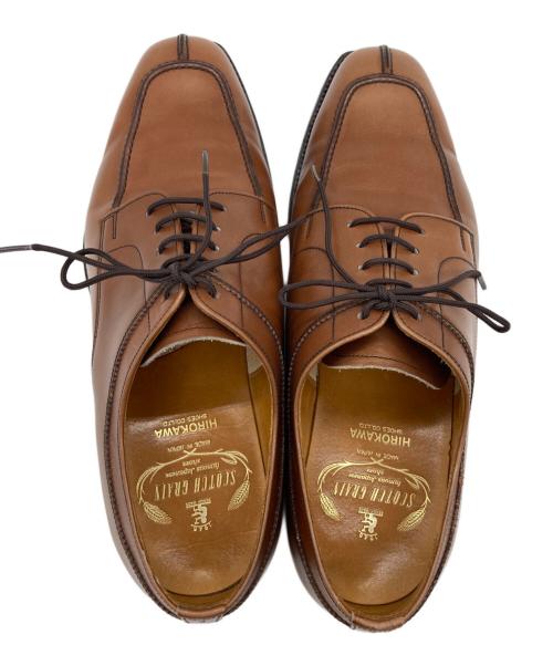 SCOTCH GRAIN（スコッチグレイン）SCOTCH GRAIN (スコッチグレイン) Uチップレザーシューズ ブラウン サイズ:25㎝の古着・服飾アイテム