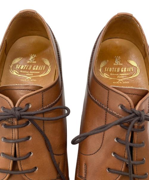 SCOTCH GRAIN（スコッチグレイン）SCOTCH GRAIN (スコッチグレイン) Uチップレザーシューズ ブラウン サイズ:25㎝の古着・服飾アイテム
