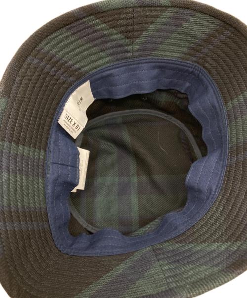WTAPS（ダブルタップス）WTAPS (ダブルタップス) COTTON.FLANNEL HAT グリーンの古着・服飾アイテム