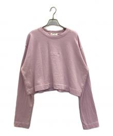 Acne studios（アクネ ストゥディオズ）の古着「Odice Emboss Sweatshirt」｜ピンク