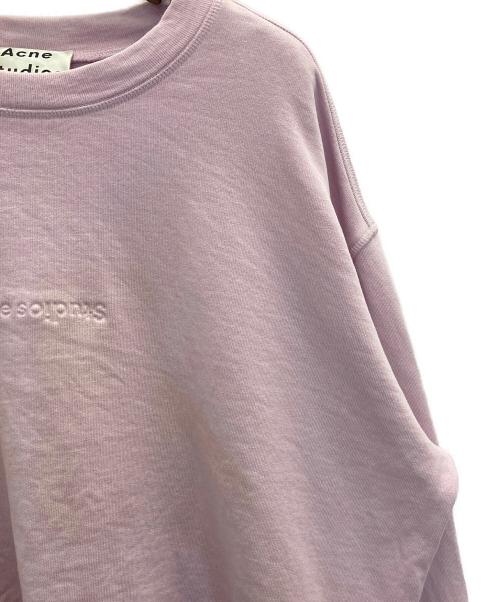 Acne studios（アクネ ストゥディオズ）ACNE STUDIOS (アクネ ストゥディオズ) Odice Emboss Sweatshirt ピンク サイズ:XSの古着・服飾アイテム