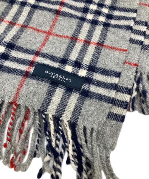 BURBERRY LONDON（バーバリーロンドン）BURBERRY LONDON (バーバリーロンドン) チェックマフラー グレーの古着・服飾アイテム