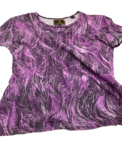 Vivienne Westwood ANGLOMANIA（ヴィヴィアンウエストウッドアングロマニア）VIVIENNE WESTWOOD ANGLOMANIA (ヴィヴィアンウエストウッドアングロマニア) プリントTシャツ ピンク サイズ:ＸＳの古着・服飾アイテム