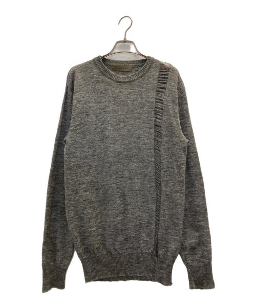 Y's for men（ワイズフォーメン）Y'S for men (ワイズフォーメン) 00s mohair brend line damage knit ブラウン サイズ:3の古着・服飾アイテム