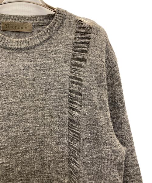 Y's for men（ワイズフォーメン）Y'S for men (ワイズフォーメン) 00s mohair brend line damage knit ブラウン サイズ:3の古着・服飾アイテム