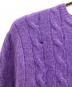 中古・古着 POLO RALPH LAUREN (ポロ・ラルフローレン) カシミヤ混クルーネックケーブルニット パープル サイズ:XL：8000円