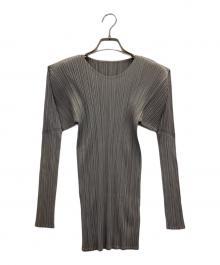 ISSEY MIYAKE（イッセイミヤケ）の古着「プリーツカットソー」｜グレー