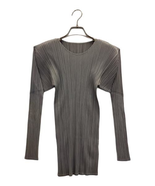 ISSEY MIYAKE（イッセイミヤケ）ISSEY MIYAKE (イッセイミヤケ) プリーツカットソー グレー サイズ:Sの古着・服飾アイテム