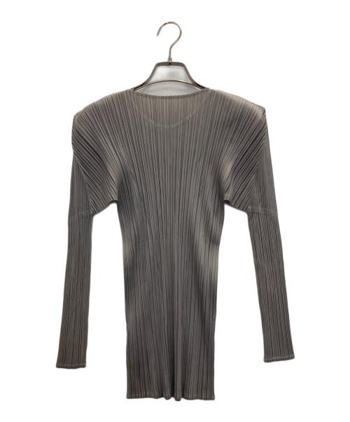 ISSEY MIYAKE（イッセイミヤケ）ISSEY MIYAKE (イッセイミヤケ) プリーツカットソー グレー サイズ:Sの古着・服飾アイテム