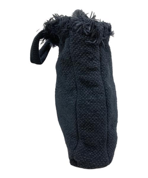 NKNIT（ンニット）NKNIT (ンニット) フリンジニットビッグバッグ ネイビーの古着・服飾アイテム