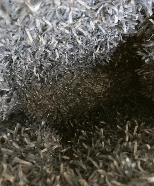 NKNIT（ンニット）NKNIT (ンニット) フリンジニットビッグバッグ ネイビーの古着・服飾アイテム