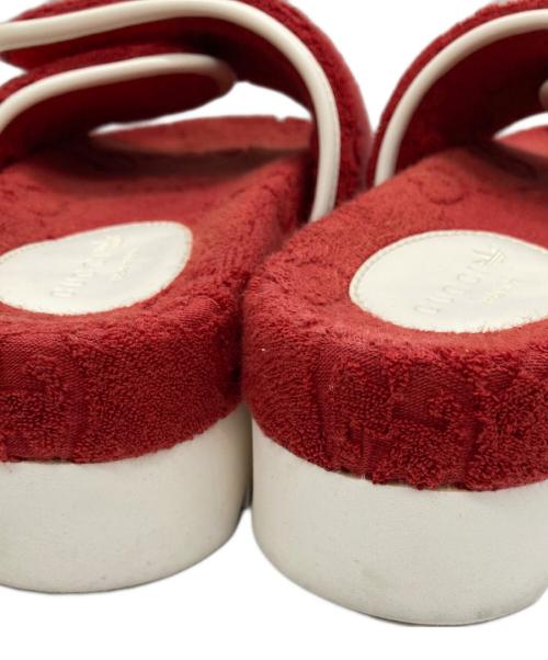 GUCCI（グッチ）GUCCI (グッチ) adidas (アディダス) GGプラットフォームサンダル レッド サイズ:23の古着・服飾アイテム