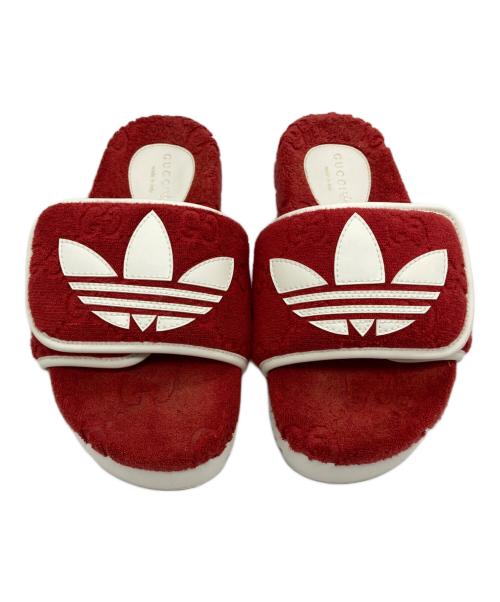 GUCCI（グッチ）GUCCI (グッチ) adidas (アディダス) GGプラットフォームサンダル レッド サイズ:23の古着・服飾アイテム