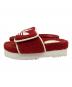 GUCCI (グッチ) adidas (アディダス) GGプラットフォームサンダル レッド サイズ:23：18000円