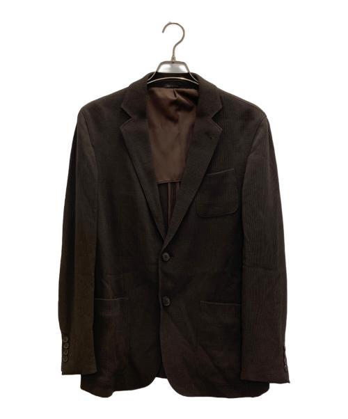 GIORGIO ARMANI（ジョルジョアルマーニ）GIORGIO ARMANI (ジョルジョアルマーニ) テーラードジャケット ブラウン サイズ:50Rの古着・服飾アイテム