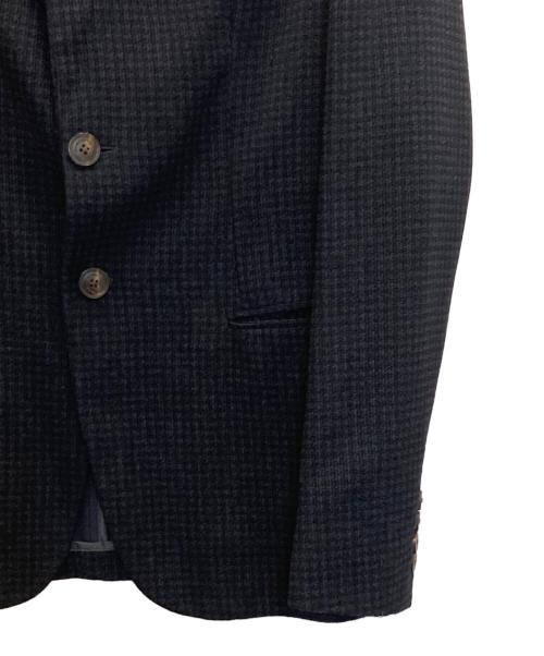 EMPORIO ARMANI（エンポリオアルマーニ）EMPORIO ARMANI (エンポリオアルマーニ) チェックテーラードジャケット ブルー サイズ:46の古着・服飾アイテム